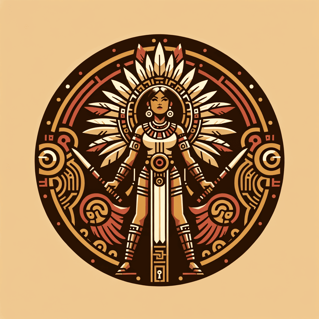 Aztec Warrior Princess Glyph